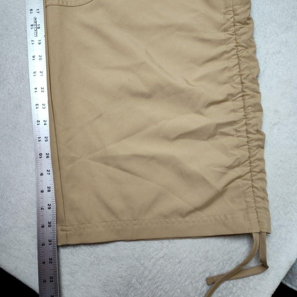 Jordan Jogger Pants Womens L Beige Chicago Cargo Drawstring Elastic Wide DZ4436 - Picture 10 of 13